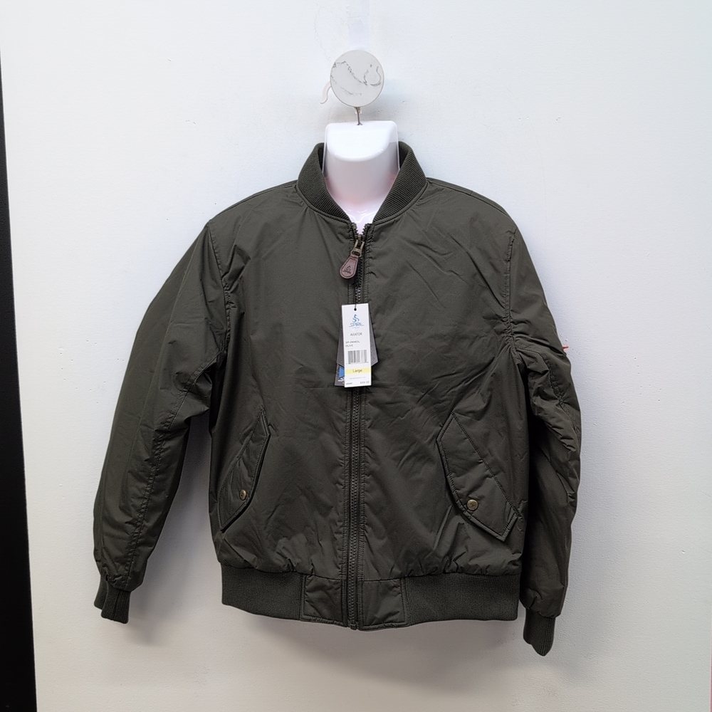 Spire by Galaxy Aviator Flight Men's Bomber Jacket Size Large Olive